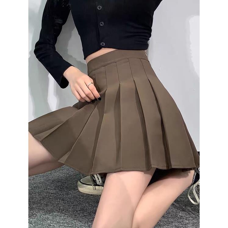 Chân Váy Tennis nâu tây xinh xắn tiểu thư dáng xoè | BigBuy360 - bigbuy360.vn