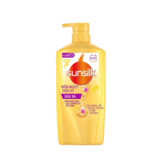 Dầu xả Sunsilk 640g giúp tóc mềm mượt, không lo bết dính với dưỡng chất thiên nhiên