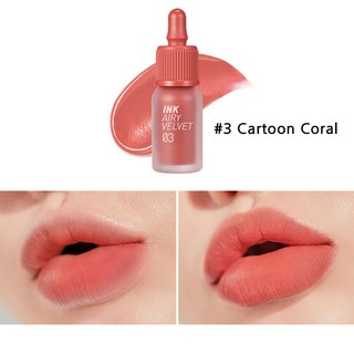 Son kem lì Peripera INK Airy Velvet màu #03 Cam san hô siêu xinh