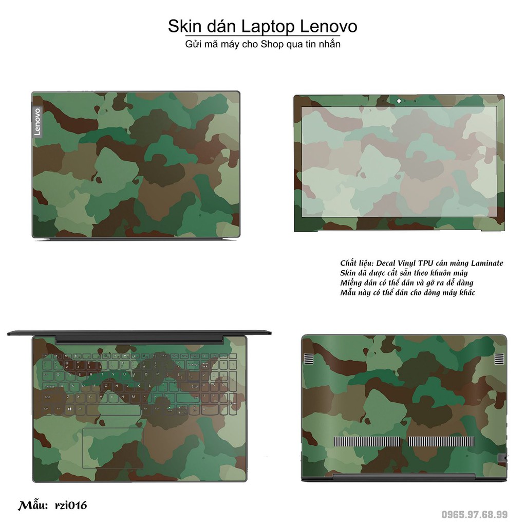 Skin dán Laptop Lenovo in hình rằn ri _nhiều mẫu 3 (inbox mã máy cho Shop)