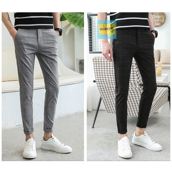 Quần Tây Nam Kẻ Caro Cao cấp, Dáng côn trẻ trung, Phong cách Hàn Quốc | BigBuy360 - bigbuy360.vn