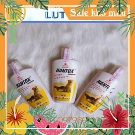 HG2810 Sữa tắm hantox shampoo diệt ve rận bọ chét ghẻ chó mèo - dầu tắm diệt khuẩn ngoài da mèo cún con HG2303