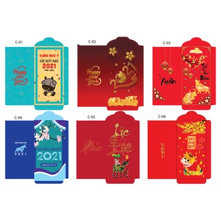 Combo 1000 bao lì xì 2021 giấy 150gsm