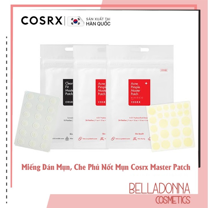 Miếng Dán Mụn, Che Phủ Nốt Mụn Cosrx Master Patch (2 Loại)