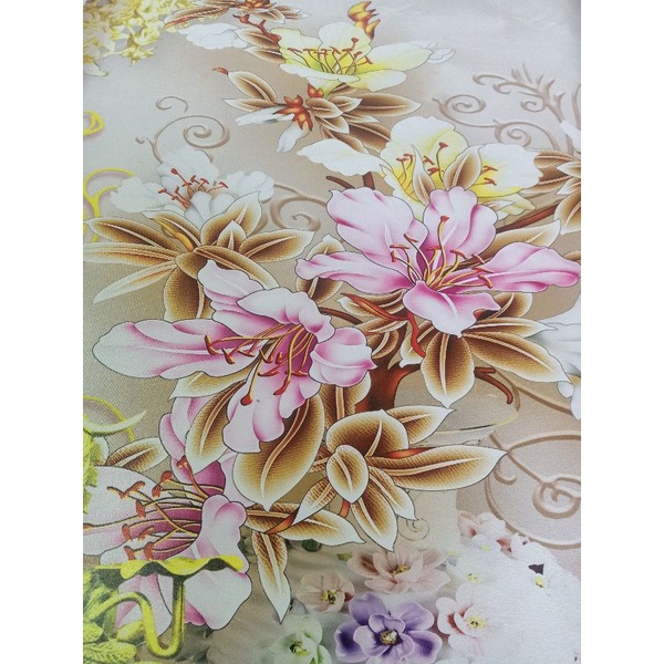 combo 2 bức tranh lụa dán tường phòng khách 3D Tranh dán phòng thờ 2m1 x cao 1m2