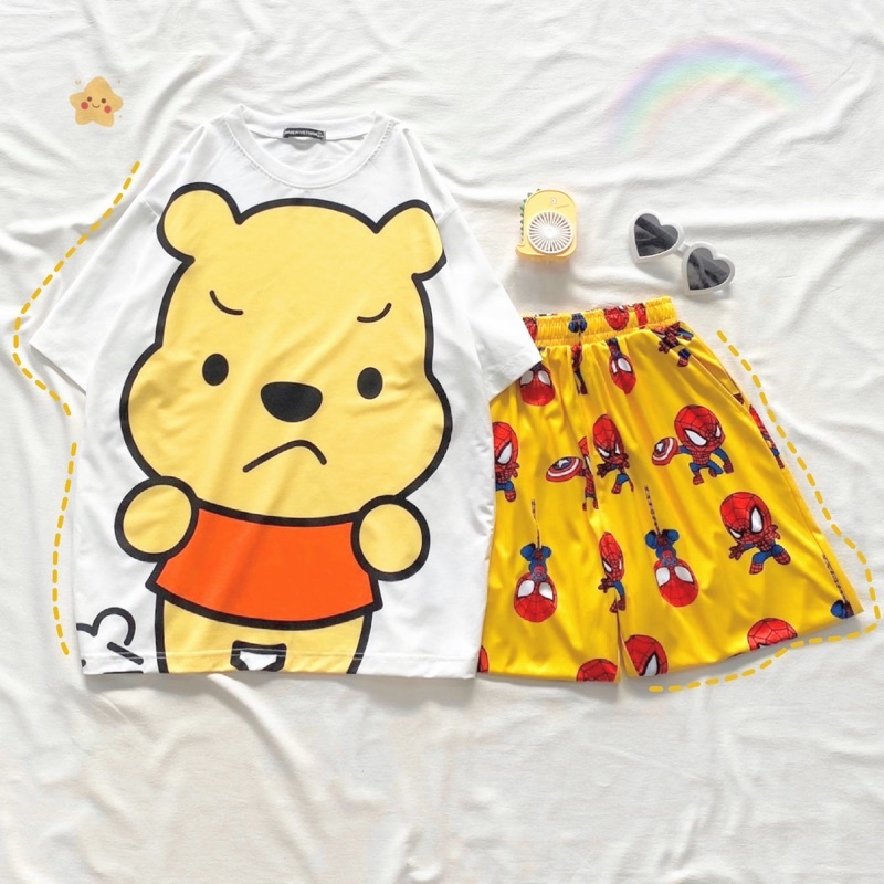 Set đồ bộ hoạt hình xinh xắn mặc ở nhà nhiều mẫu