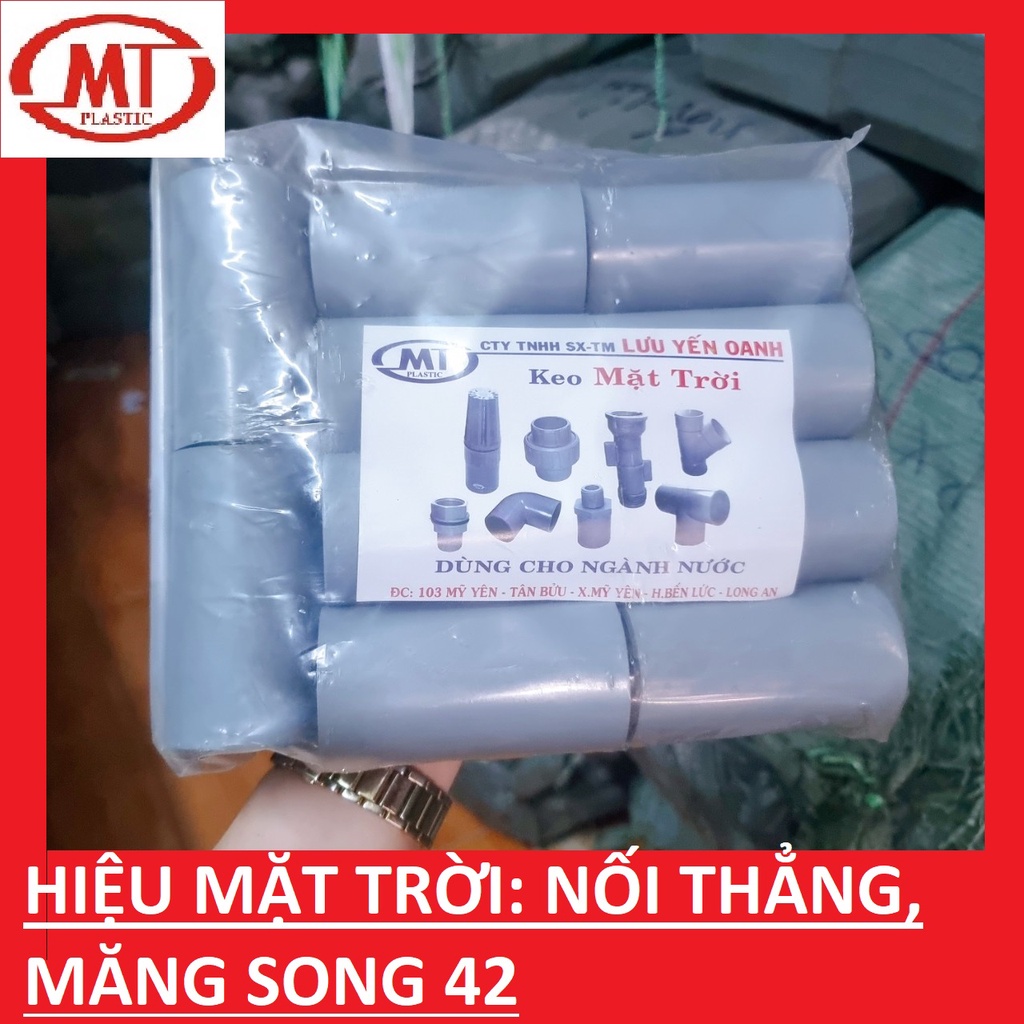 combo 10 nối thẳng, măng xong nhựa PVC các size 21,27,34,42 Hiệu Mặt Trời