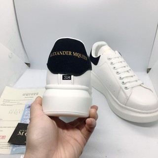 Giày MCQ gót đen DÂY LỤA full box cao cấp .
