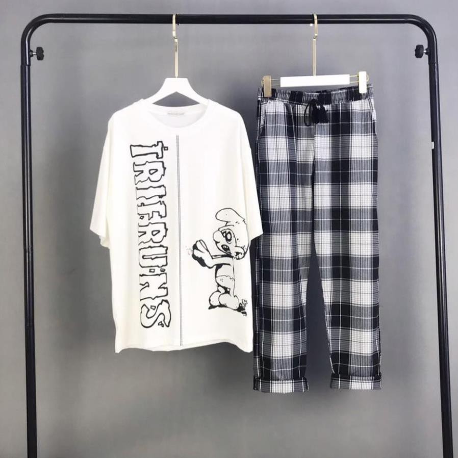 [Freeship đơn từ 0đ] QUẦN SỌC CARO UNISEX QUẦN BAGGY CARO LƯNG THUN PLAID PANTS CAO CẤP - MM . ! '  ྇