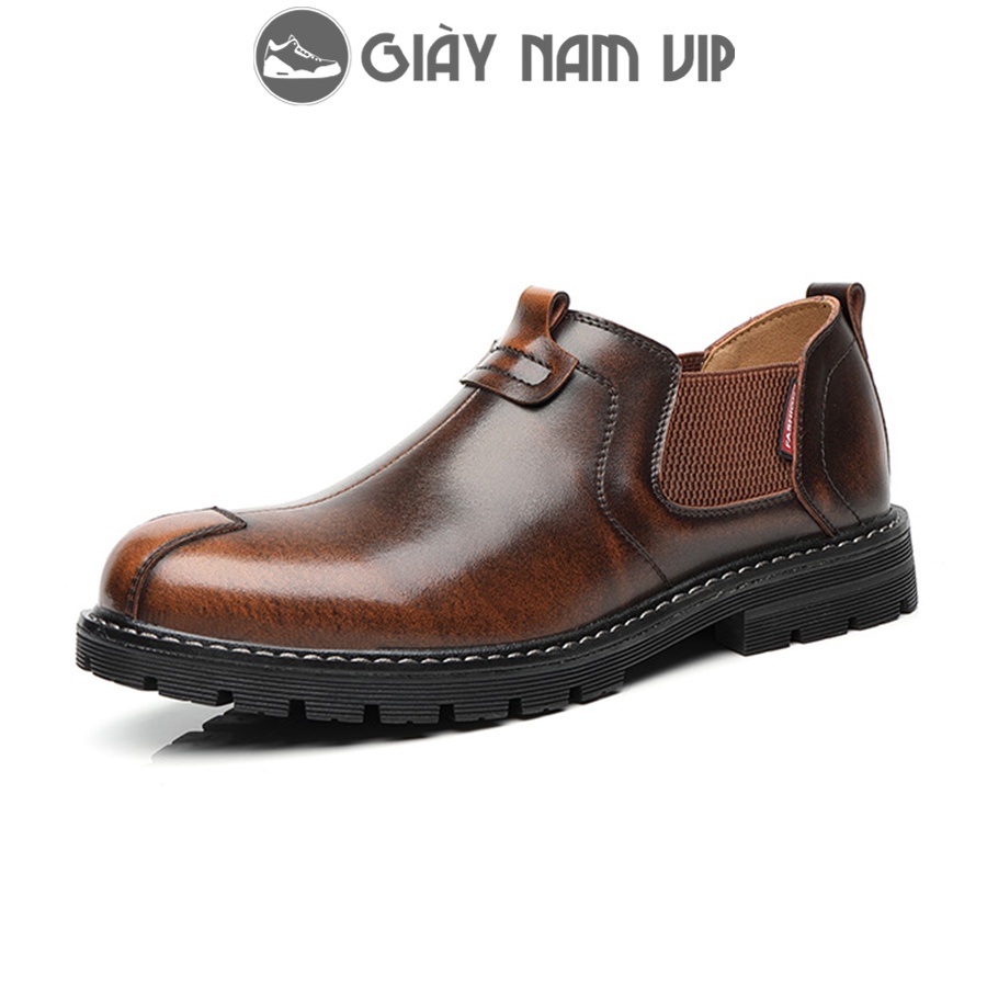 Giày Boot Nam Cổ Thấp Da Bò Cao Cấp Phong Cách GIAYNAMVIP Giày Lười Nam Đẹp Hàn Quốc GNK107