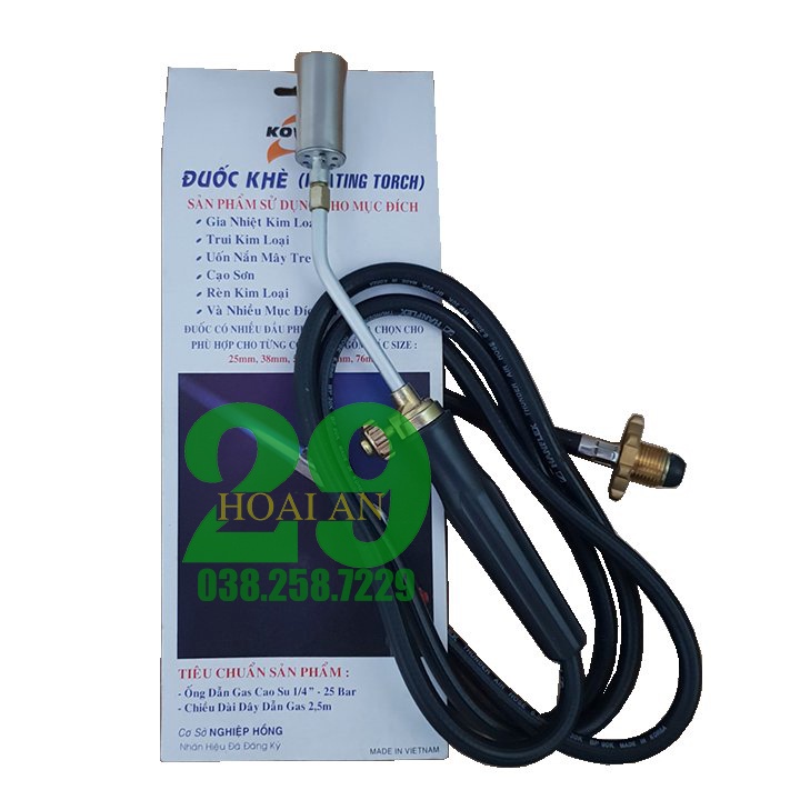 Khò Ga Công Nghiệp, Khò Lửa Loa 24cm Dây Dẫn Hàng Việt Nam Tặng Găng Tay Bảo Hộ