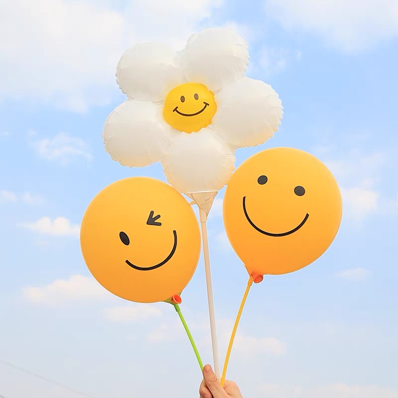Bóng hoa cúc mặt cười trang trí sinh nhật phong cách hàn quốc HAPPYKID BHC