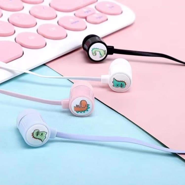 Tai nghe khủng long có dây dễ thương nhất quả đất với ba màu xinh xẻo dùng phối đồ cũng xinh luôn
