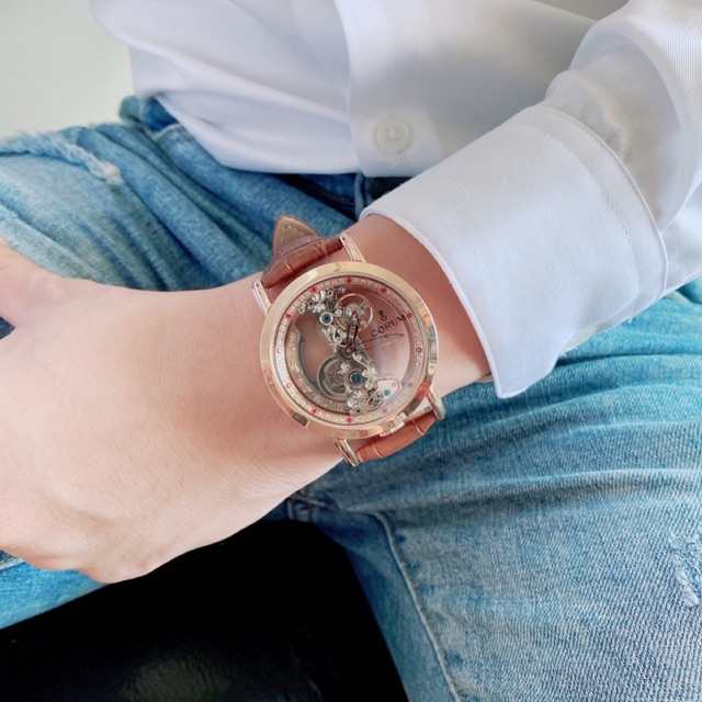 Đồng hồ nam corum skeleton size 43mm máy cơ