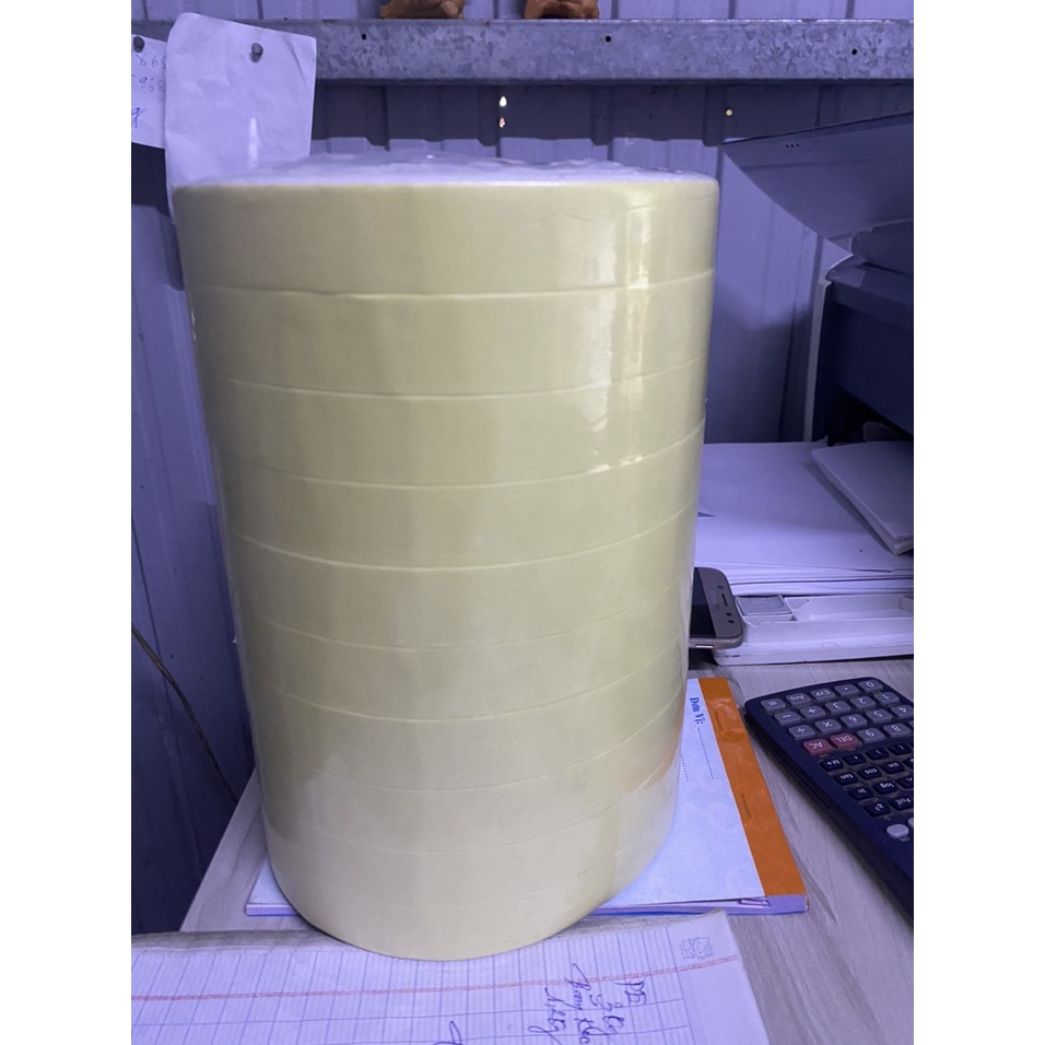 Băng keo mousse 2 mặt vàng 2F4 - 6M 1 cây 10 cuộn..!