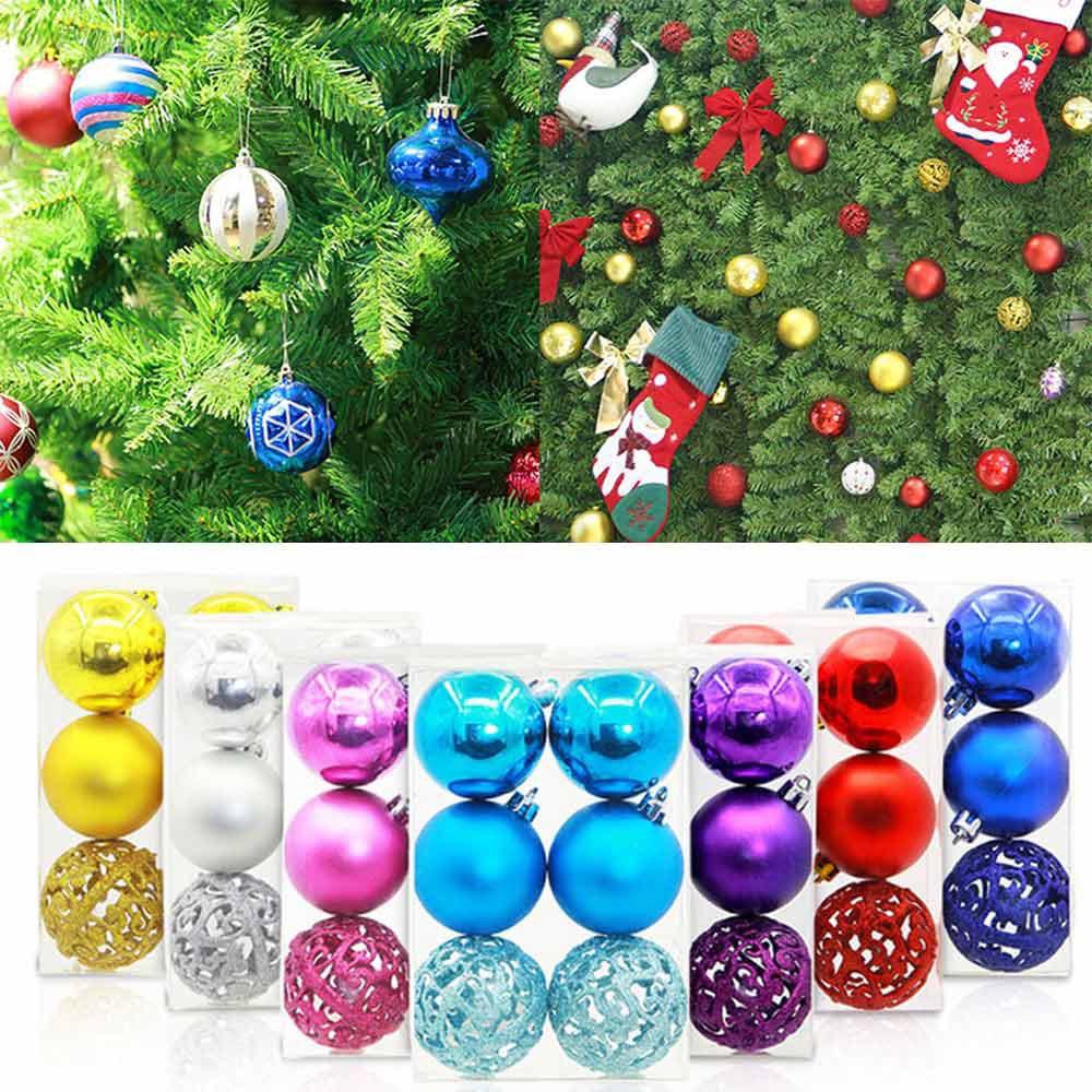 Quả Châu Trang Trí Cây Thông Noel Kích Thước 4cm / 6cm / 8cm