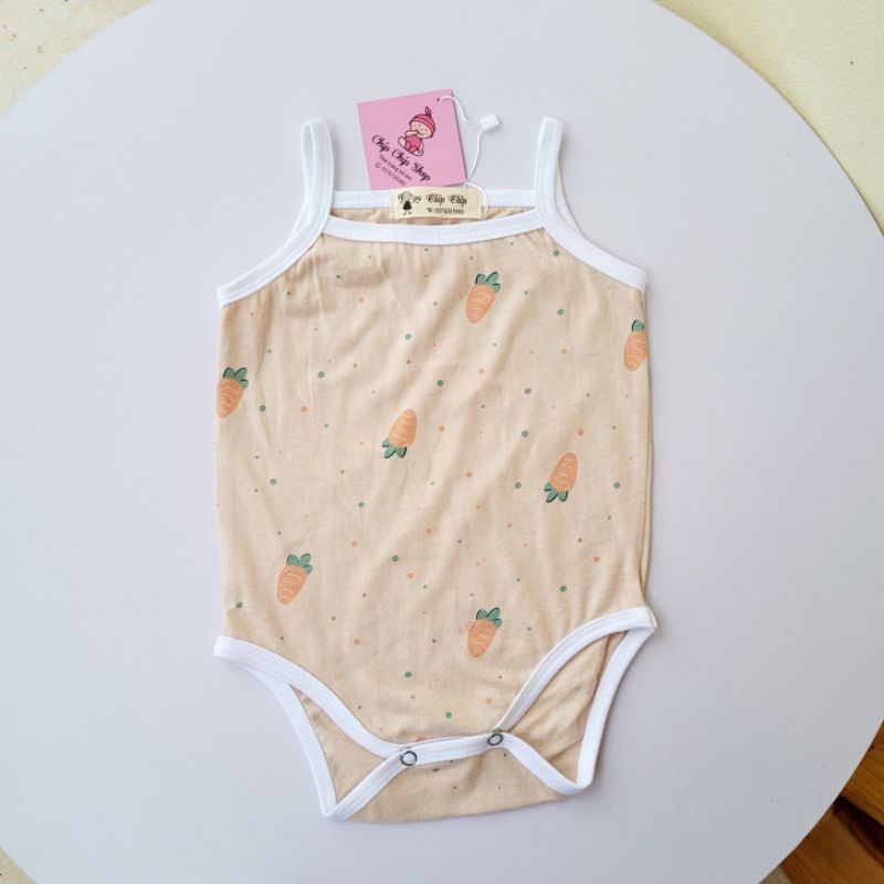 Body hai dây cho bé gái chất liệu cotton Hàn mềm mát cho bé từ 3 -18 tháng Chíp chíp shop