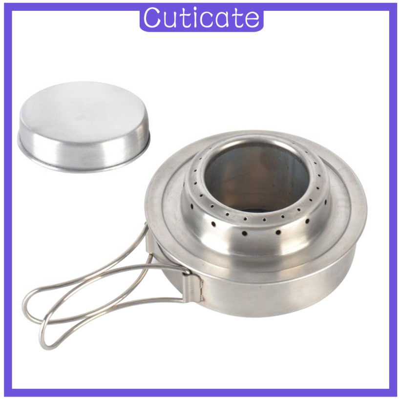 Bếp Cồn Mini Bằng Thép Không Gỉ Dùng Cho Hoạt Động Ngoài Trời