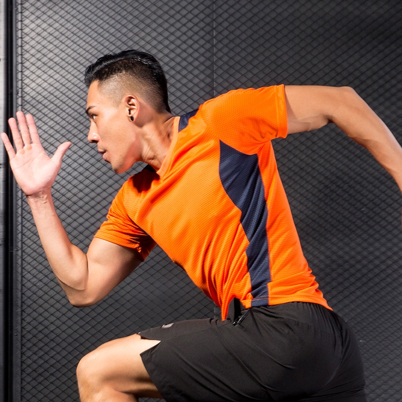 Áo Thun Thể Thao Ngắn Tay Thấm Hút Mồ Hôi Nhanh Dành Cho Nam