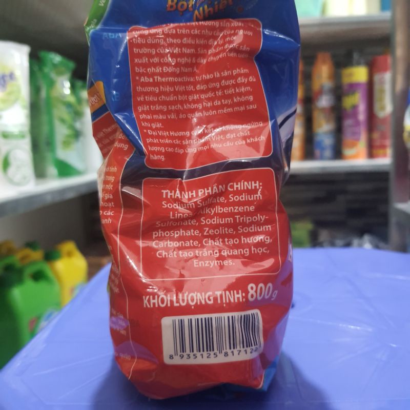 Bột giặt nhiệt Aba Sạch tinh tươm 800g