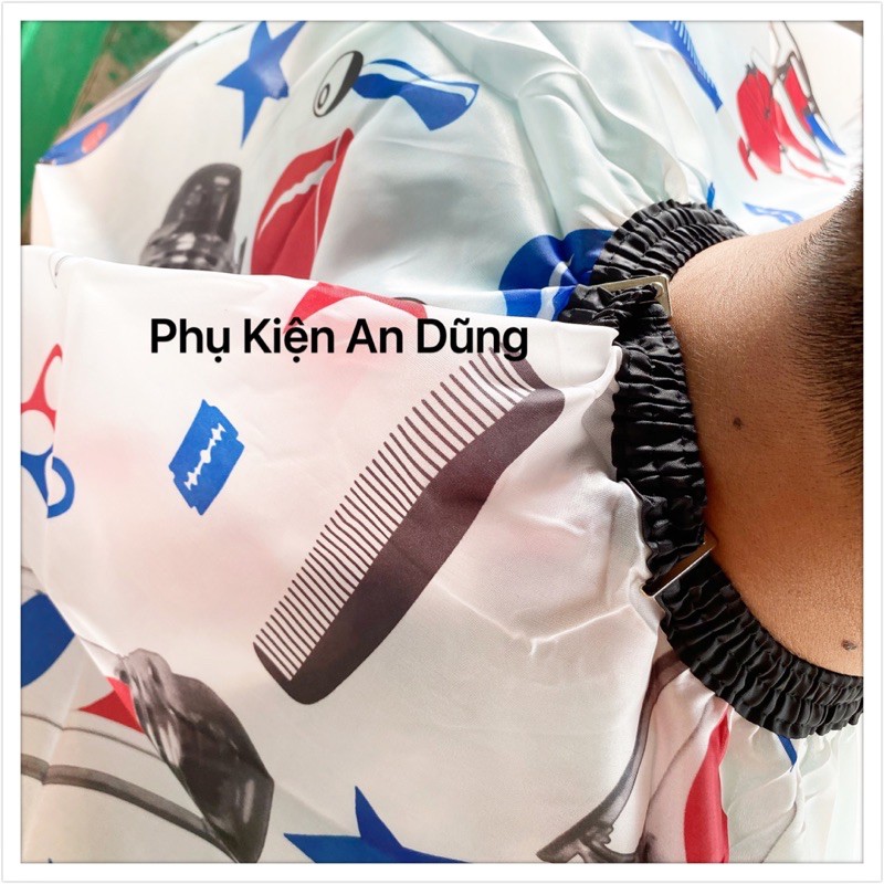 Khăn Choàng/ Áo Choàng Cắt Tóc Cao Cấp Cho Barber, HairSalon Chuyên Nghiệp Hoạ Tiết Barber Dễ Thương (160x180cm)