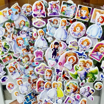 Hình dán 3D đồ chơi cho bé, sticker miếng dán trang trí hoạt hình cho bé trai bé gái 5 miếng