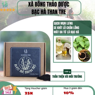Xà bông thảo dược bạc hà than tre lá store