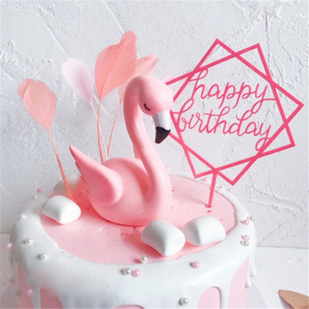 Tượng vinyl hình chim hồng hạc kiểu dáng tùy chọn dùng để trang trí lễ Valentine