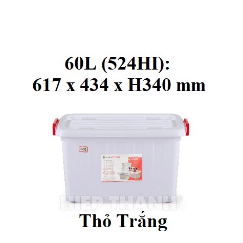 Thùng Nhựa có 4 bánh xe Đa Năng di chuyển dễ dàng  Đủ Size Lớn Nhỏ Hiệp Thành HI