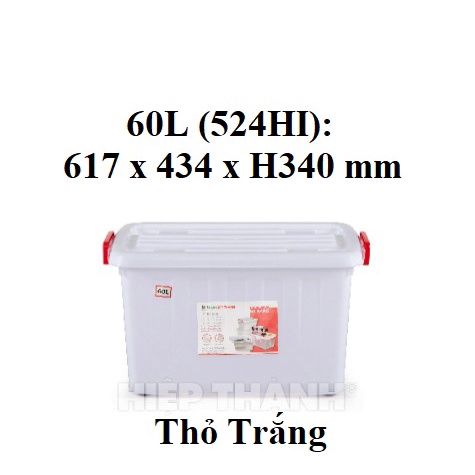 Thùng Nhựa Đa Năng (30L - 60L - 80L - 90L - 140L) Đủ Size Lớn Nhỏ Hiệp Thành HI