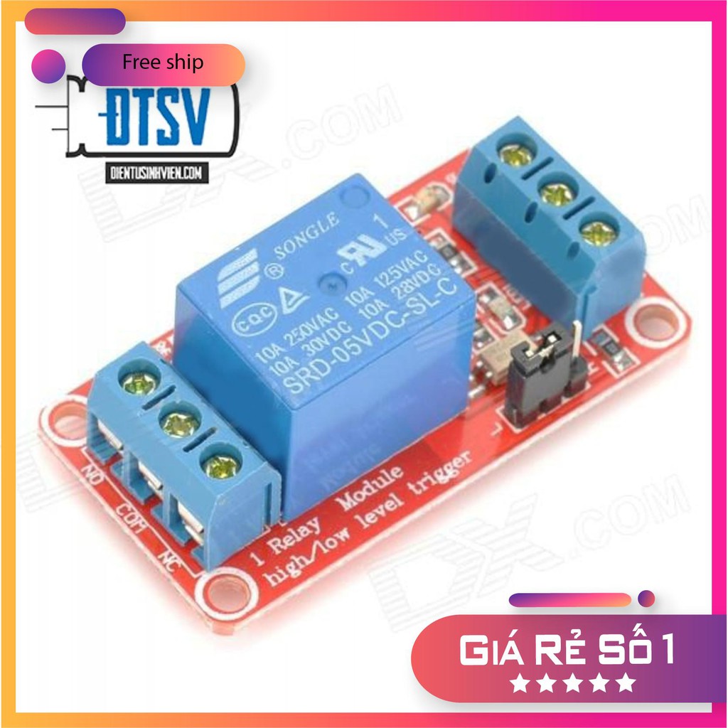 Module Relay 5VDC 1Kênh High / Low