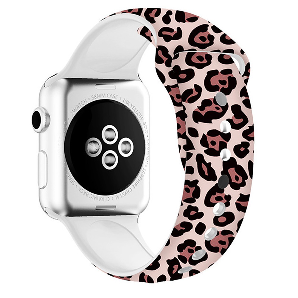 Dây đeo đồng hồ silicone họa tiết hoạt hình cho Apple Watch 6 5 4 3 2 1 38mm 42mm 40mm 44mm