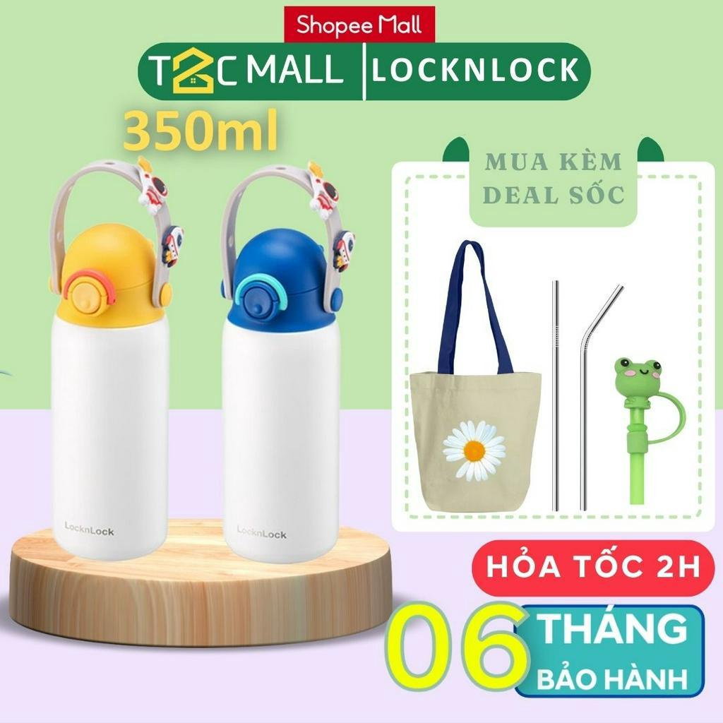 Bình Giữ Nhiệt LocknLock 350ML Kèm Sticker Ngộ Nghĩnh Cho Bé Lock&amp;Lock  DIY Strap Tumbler LHC3283 T2Cmall