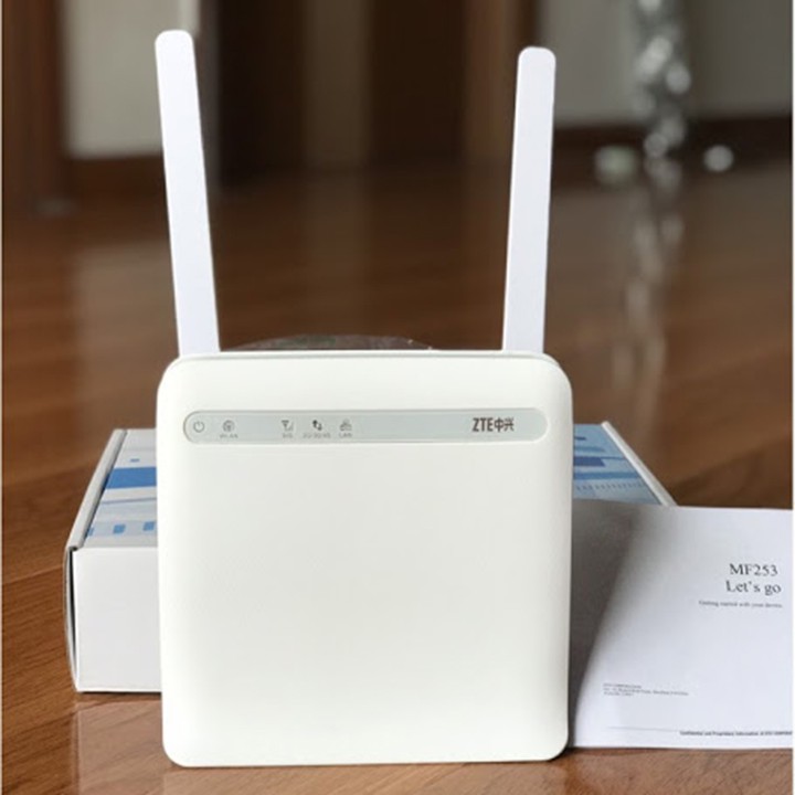 Bộ phát wifi từ sim 4g  ZTE MF253S-TẶNG KÈM 2 ĂNG TEN 32 Thiết Bị Kết Nối, Chuyên Dùng Cho Văn Phòng, Xe khách,camera,..