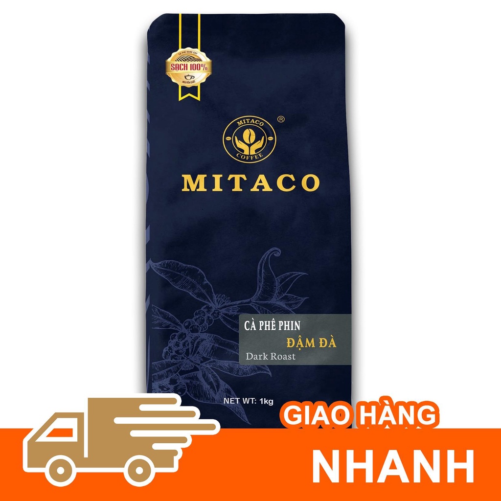 Cà phê pha phin nguyên chất Đậm Đà MITACO COFFEE (Gói 1kg)