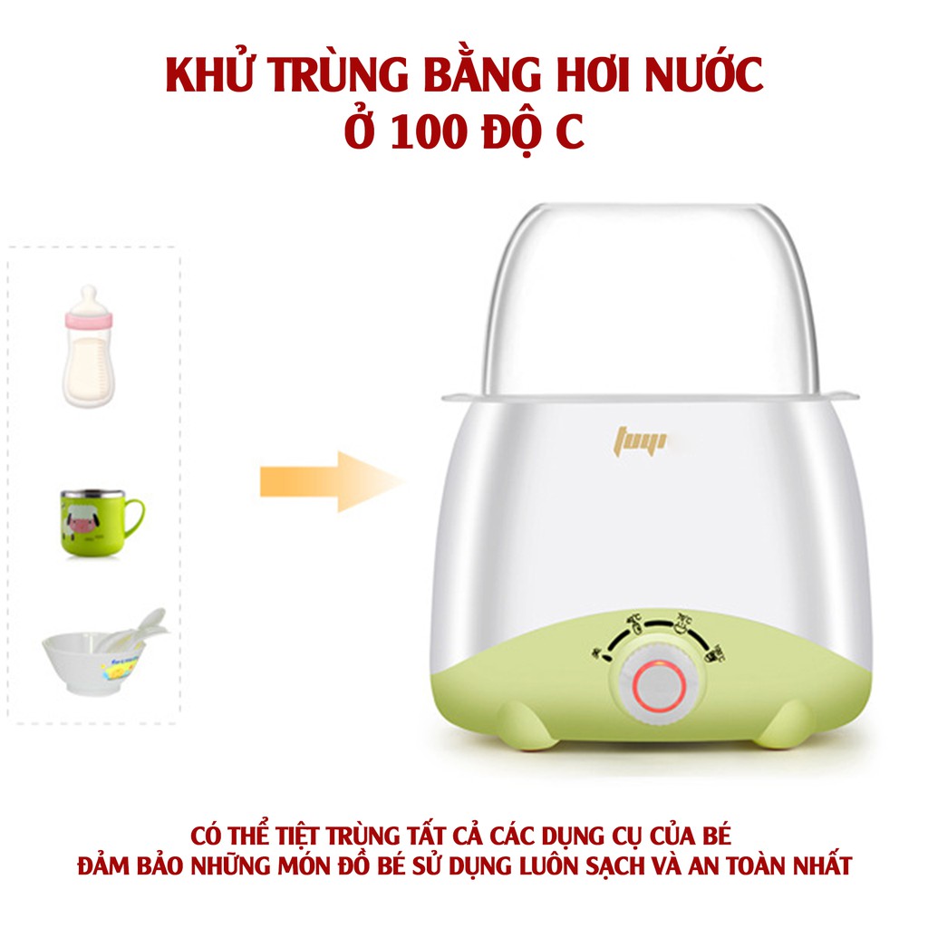 Máy Hâm Nóng Sữa Tự Động Tuyi 3 Trong 1 Ủ Sữa, Hâm Nóng Thức Ăn, Tiệt Trùng Tia UV