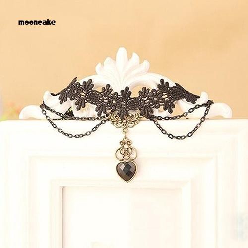 Vòng cổ choker bằng ren phong cách Gothic thanh lịch dành cho nữ