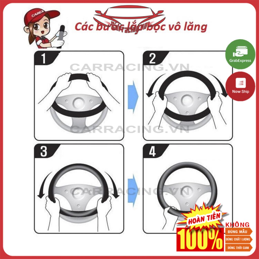 Bọc Da Vô Lăng - Bọc vô lăng Ốp SPARCO F1 đường kính 38cm phù hợp xe 4,5,7 chỗ , bán tải tại Việt Nam CARRACING | BigBuy360 - bigbuy360.vn