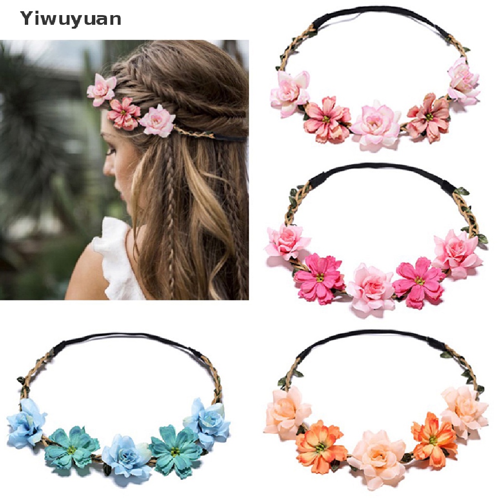 &lt; Yiwuyuan &gt; Vòng Hoa Đội Đầu Phụ Kiện Hoa Vương Miện Đi Biển Đám Cưới Phụ Kiện Mới Cho Bé Gái