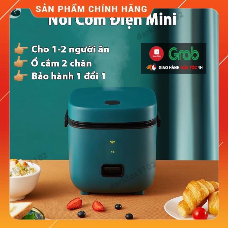 Nồi Cơm Điện⚡️PREESHIP - CHÍNH HÃNG ⚡️ Nồi Cơm Điện Mini Đa Năng JIASHI (Nấu Cháo, Hầm, Chưng, Hấp, Luộc) Cho 1 Đến