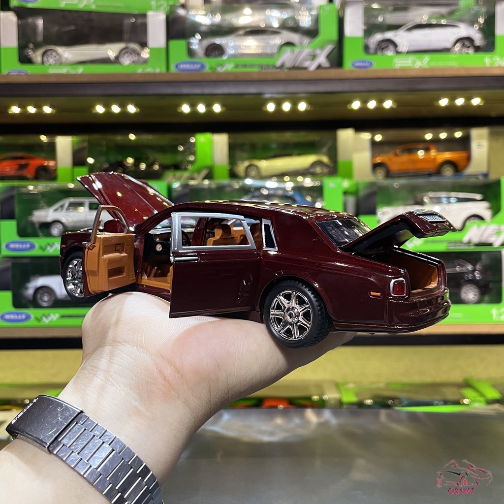 Xe mô hình sắt  Rolls-Royce Phantom nâu tỉ lệ 1:24 giá rẻ