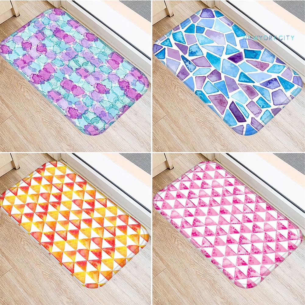 Thảm lót cửa chùi chân Chống Trượt Họa Tiết Hình Học