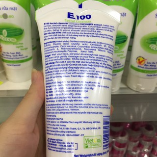 Sữa rửa mặt E100 dưa leo tuýp lớn 100g