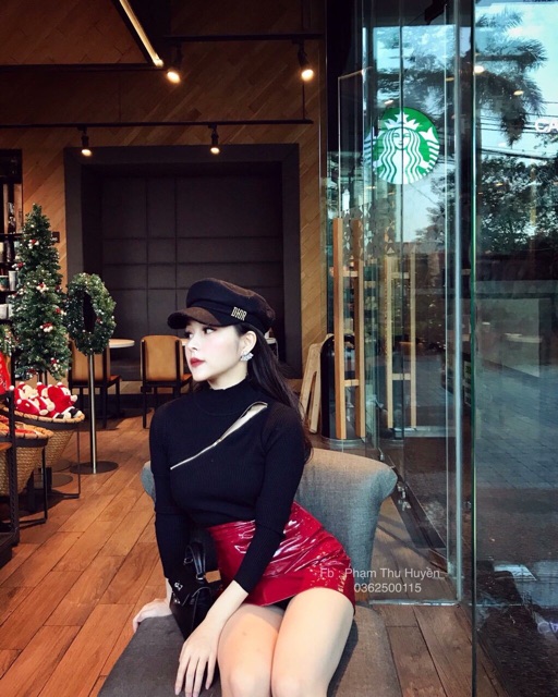 XẢ HÀNG - Chân váy da bóng có túi không xẻ cạp cao, có lót quần trong KS1700 - NhiNhi Shop | BigBuy360 - bigbuy360.vn