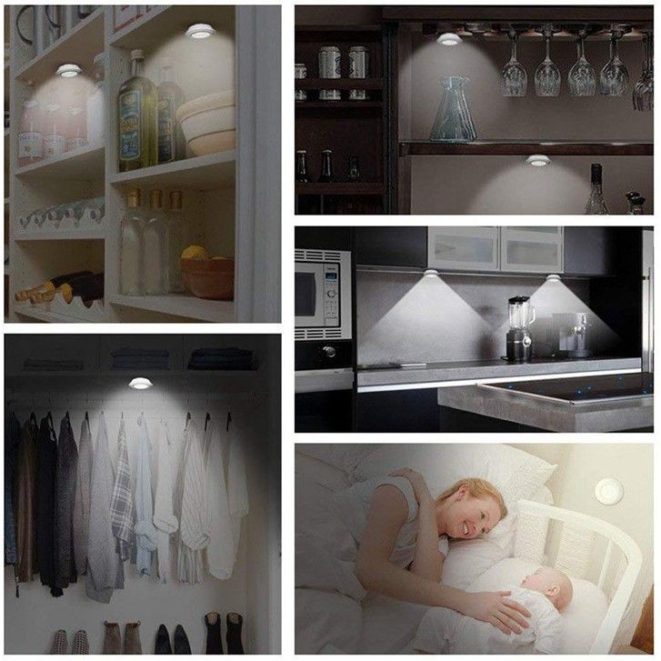 Bộ 3 Đèn Led Cảm Ứng Dán Tường Điều Khiển Từ Xa Có Chức Năng Hẹn Giờ Tắt