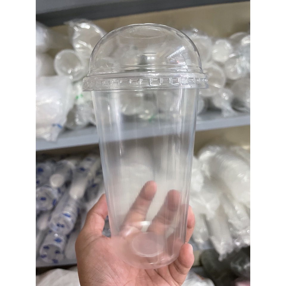 50 Ly nhựa PP đáy bầu 700ml kèm nắp