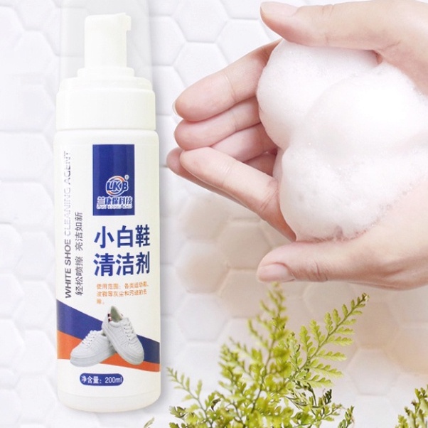 Chai Xịt Vệ Sinh Giày Cao Cấp 200ml - Bình Xịt Bọt Làm Sạch, Làm Trắng Giày Dép Siêu Tốc YUKIBLOOM
