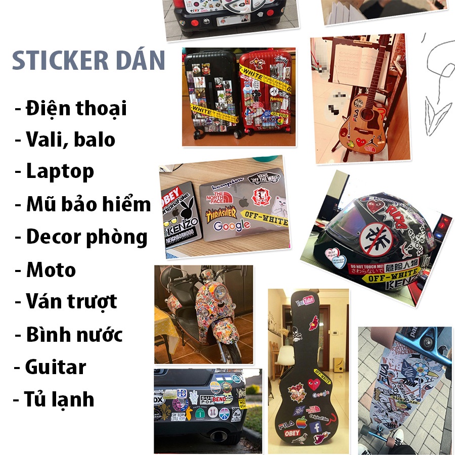 [SET E] Sticker MARVEL dán chống thấm, decor mũ nón bảo hiểm, vali, ván trượt, laptop, điện thoại, guitar, tủ lạnh