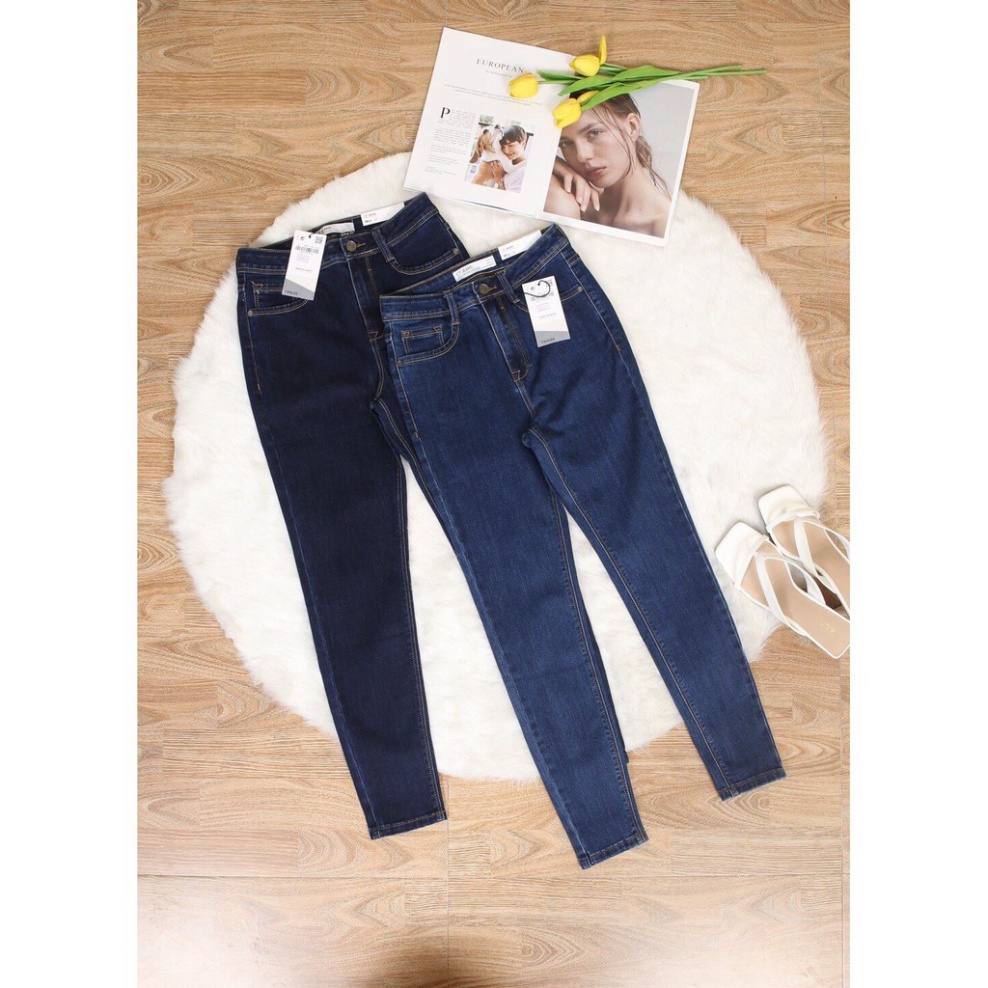 Quần Jean Nữ Skinny Dáng Dài Chỉ Nổi Tôn Dáng Co Giãn 4 Chiều Size 26-30