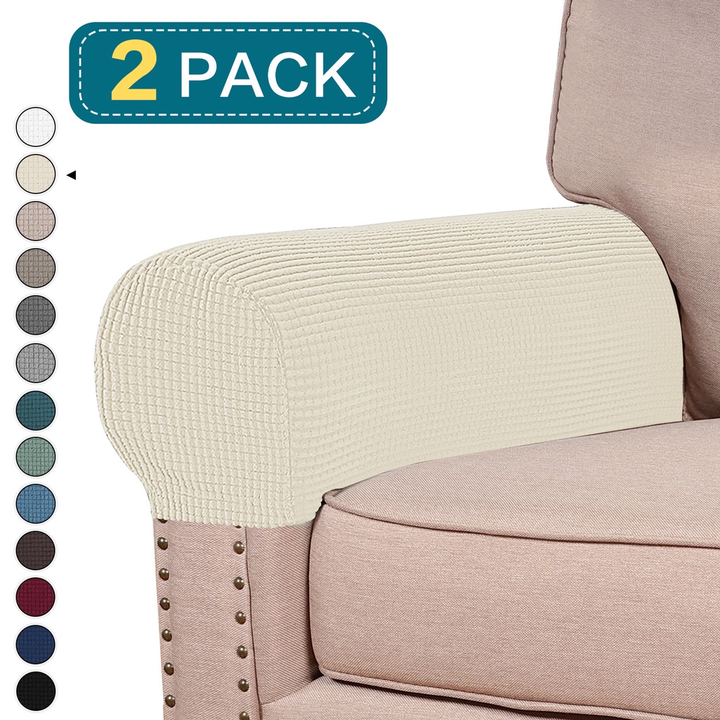 Bộ 2 vỏ bọc tay vịn ghế sofa co giãn tiện dụng trang trí nhà cửa